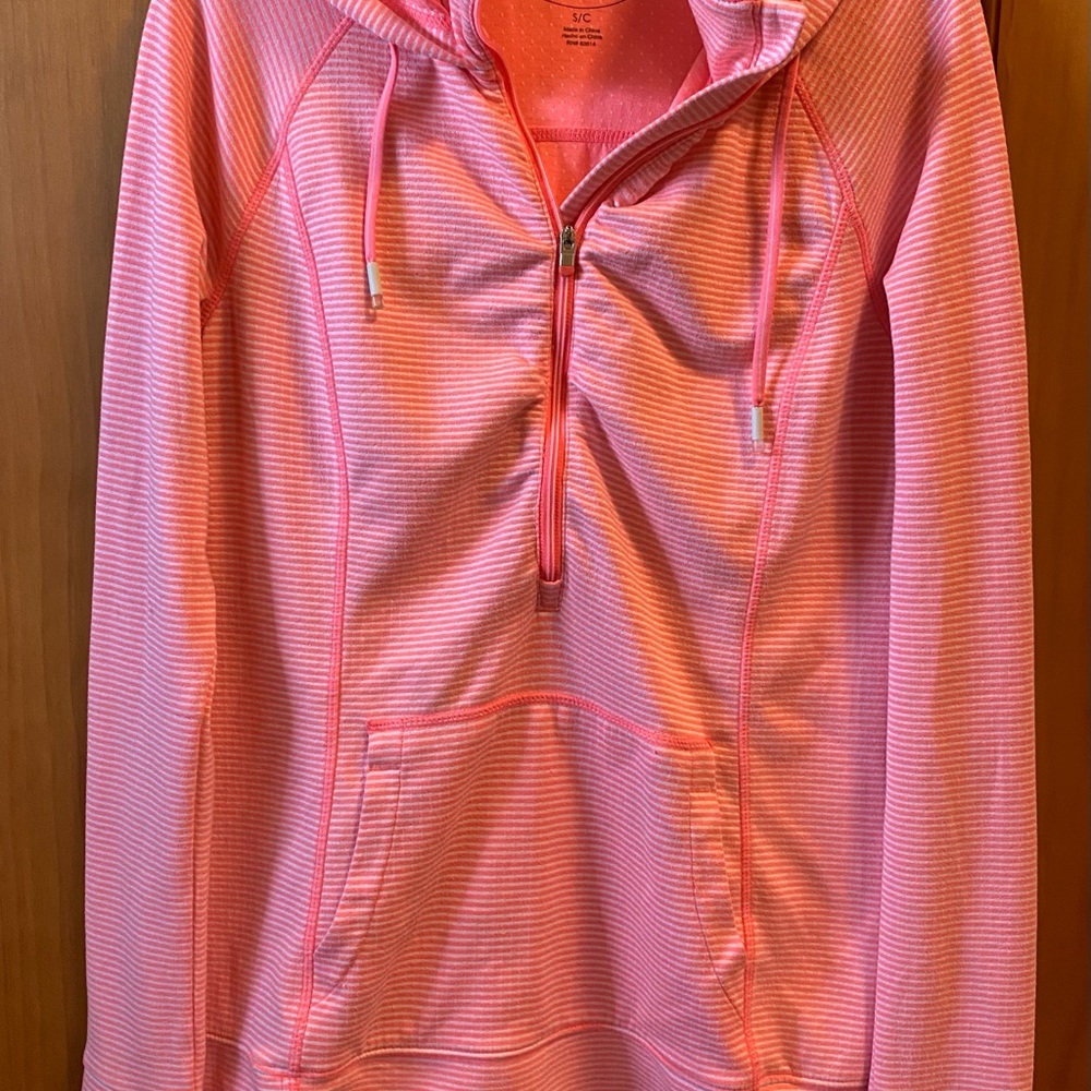 Tangerine brand, hoodie style, long sleeve shirt.